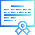 An image of a certificate with a prize ribbon fastened to the bottom right of the certificate.